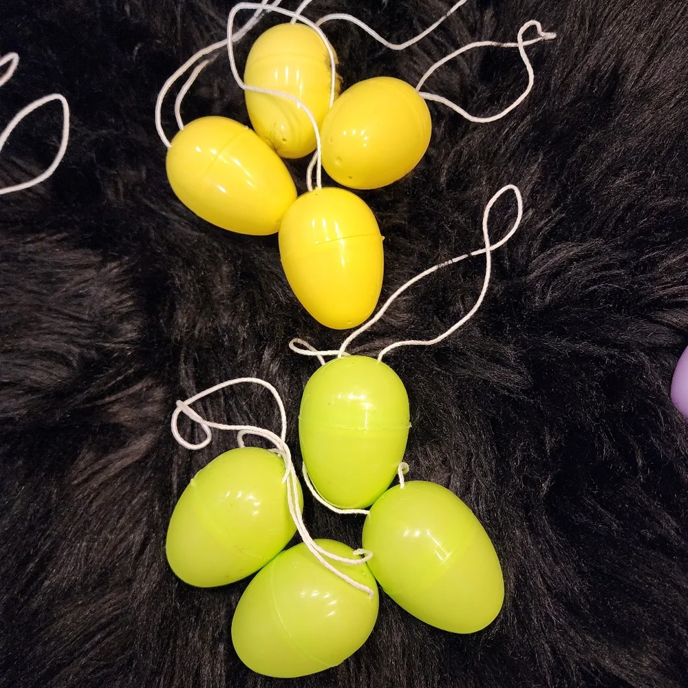 Set of 25 Hanging Plastic Easter Eggs